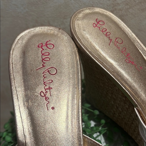White and Gold Lilly Sandals size 9 - Picture 3 of 14